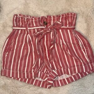 American Eagle Shorts Red and White Striped Women's Size 0